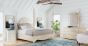 Oval White Stone Top Nightstand