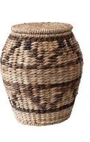 Handwoven Rattan & Abaca Basket
