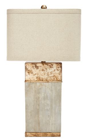 Cement & Antiqued Gold Lamp