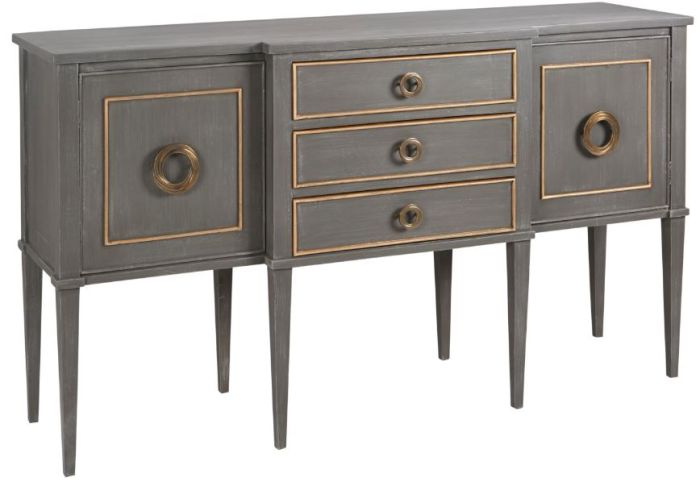 Charcoal Server Gold Accents