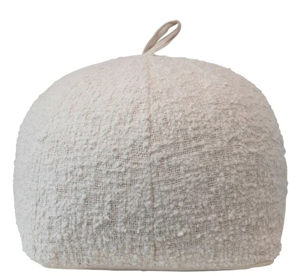 Woven Cotton Boucle Pouf