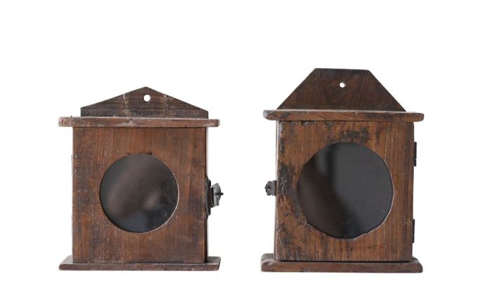 Found Wooden Clock Box