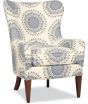 Yellow Green Floral Wing Chair