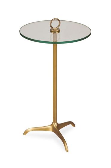 Brass & Glass Round Side Table