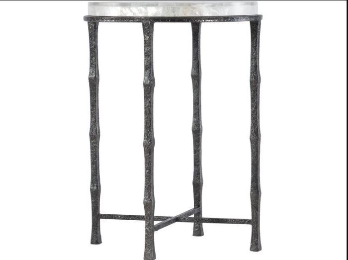 Selenite & Metal Side Table