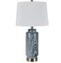Grey Blue Resin Table Lamp
