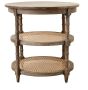 Wood Table with Cane Shelves