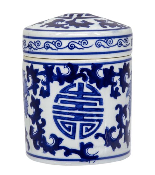 Blue & White Tea Caddy