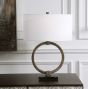 Antiqued Gold Ring Table Lamp