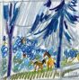 Bright Colored Horse Landscape