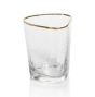 Triangular Gold Rim Glass