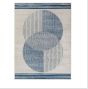 Blue Circle Pattern Rug