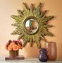 Decorative Gold Sunburst Mirror