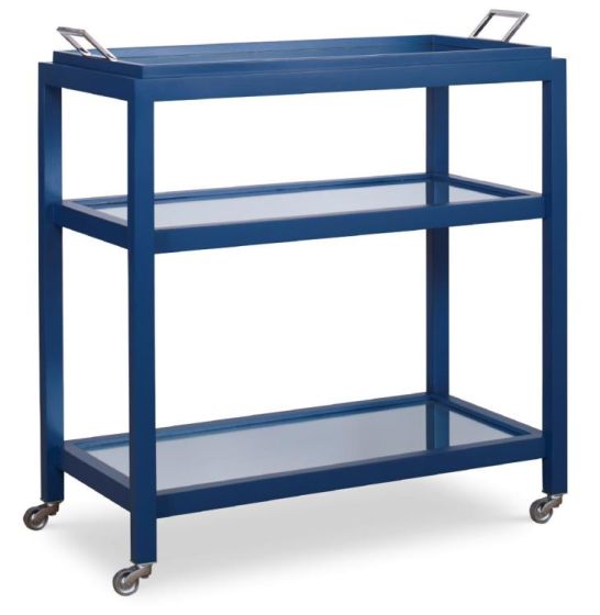 Navy & Silver Bar Cart