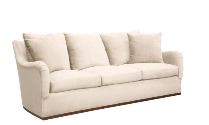 Beige Saddle Arm Jules Sofa