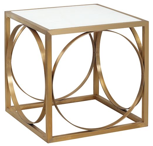 Gold Circle Side Table