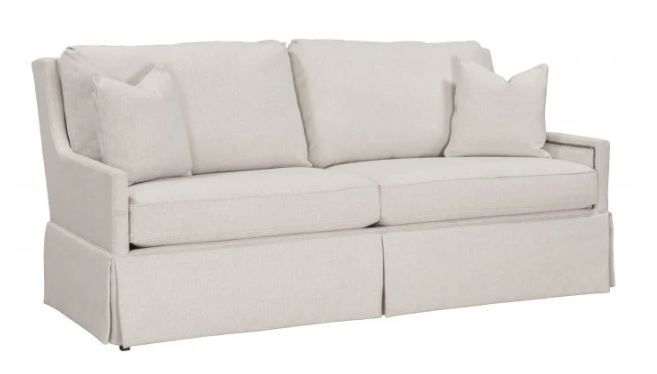 Kelly Skirted 2Over2 Flax Sofa