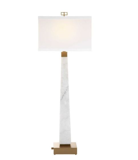 White Marble Spire Buffet Lamp