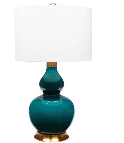 Emerald Green Porcelain Lamp