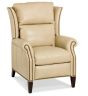 Beige Leather Power Recliner