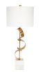 Sculptural Gold Metal Lamp