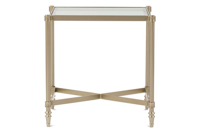 Champagne Metallic End Table