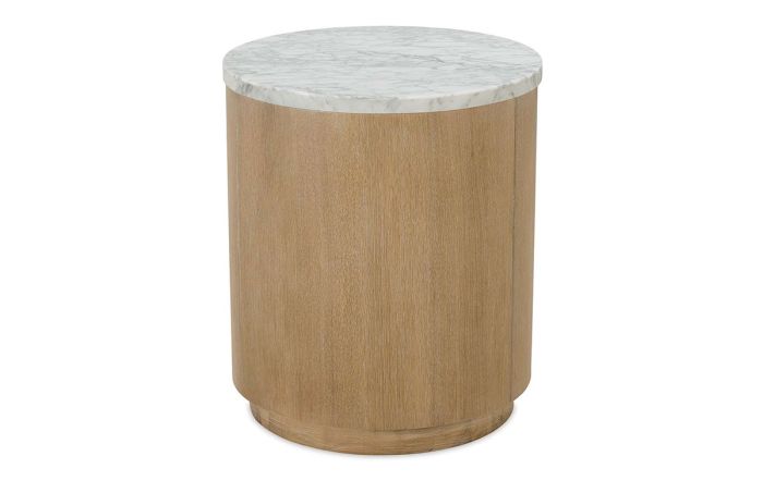Round Carrara Side Table