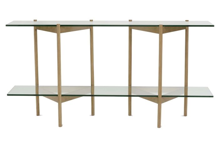 Geometric Brass Metal Console