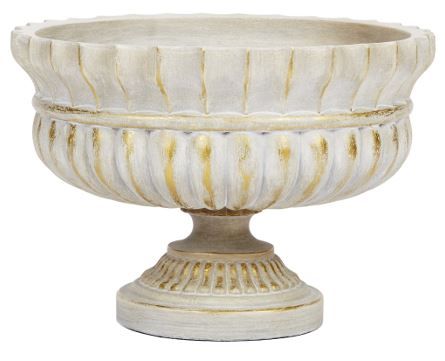 Gold Accented Cement Bowl