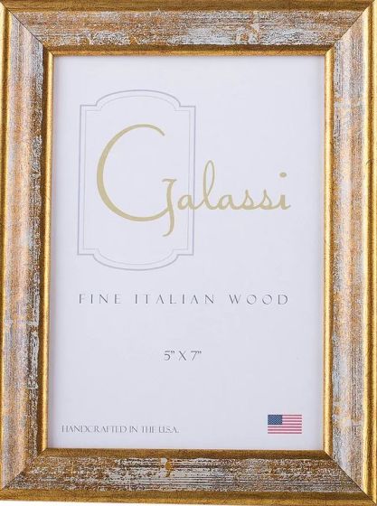 Gold with White 5x7 Frame