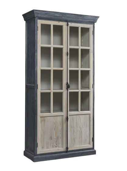 Charcoal & White 2 Door Cabinet