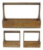 Set of 3 Wood Planter Baskets