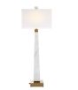 White Marble Spire Buffet Lamp