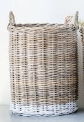 Large Rattan Basket with Handle
