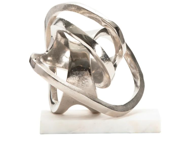 Aluminum Sculpture on Marble