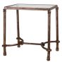 Forged Iron & Glass Side Table