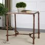 Forged Iron & Glass Side Table