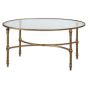 Iron & Glass Oval Coffee Table
