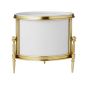 White and Brass Cachepot