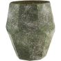Green Glass Geometric Vase - md