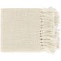 Ivory and Gold Woven Throw