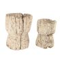 Antique Mortar Bowl Whitewashed