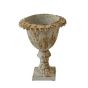 Cast Iron Urn Antique Cream