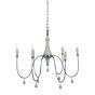 Large Silver Wooden Chandelier