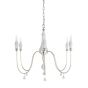 Small Silver Wooden Chandelier