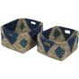 Small Navy and Mint Basket