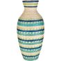 Emerald Dark Blue & Lime Vase