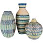 Emerald Dark Blue & Lime Vase