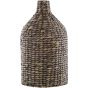 Brown Metal & Seaglass Vase