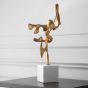 Gold Metal Leaf Sculpture